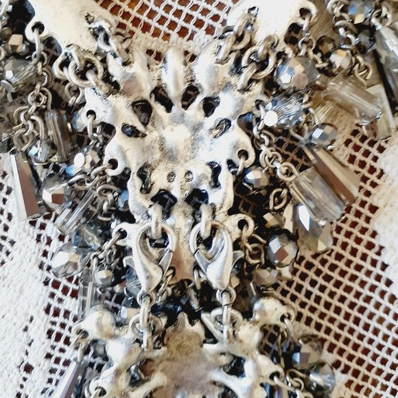 Premiere Designs Rhinestone Two Piece Necklace - Picture 8 of 12